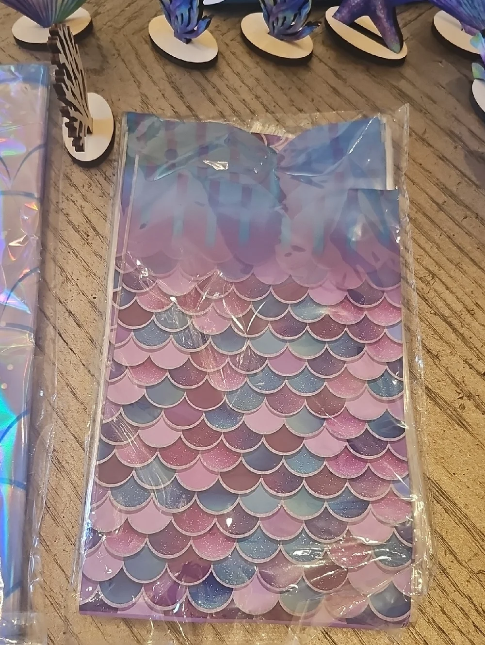 Mermaid Birthday Party Decorations Set - Blue Purple Iridescent